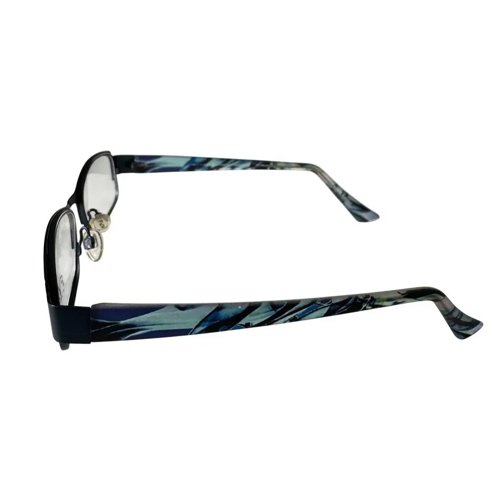 Fysh Urban Eyewear Eyeglasses 51-18-135 3480 Aqua/Blue Rectangle Frames Only UK - Picture 6 of 12